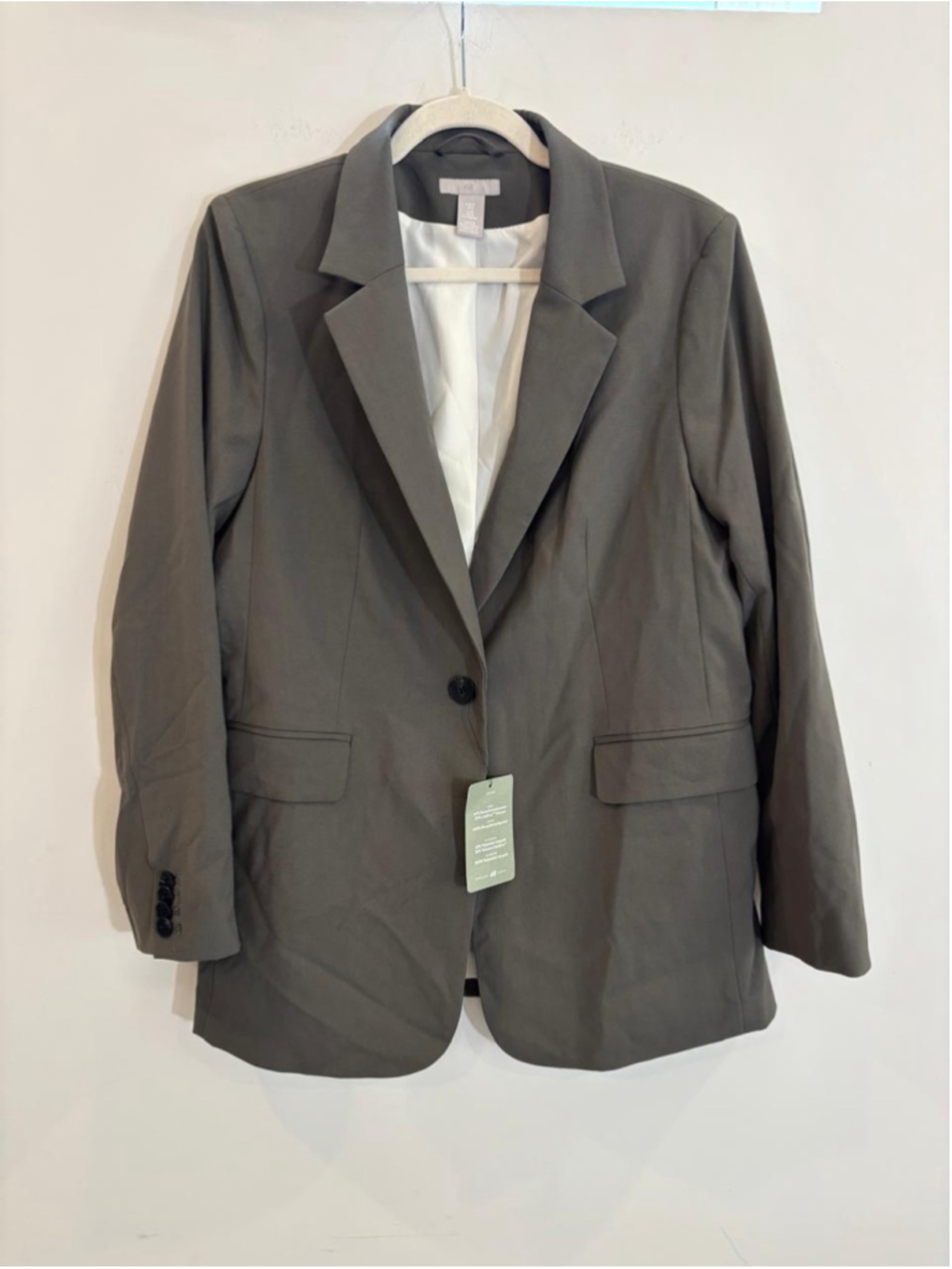 Women's H&M Olive Green Blazer Jacket Size M - #c59
